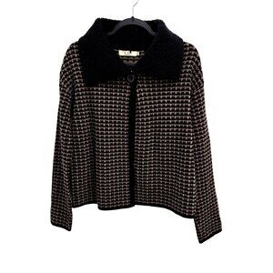 A. iDA Women's M Open Front Cardigan Sweater Jacket Wool Blend 4213